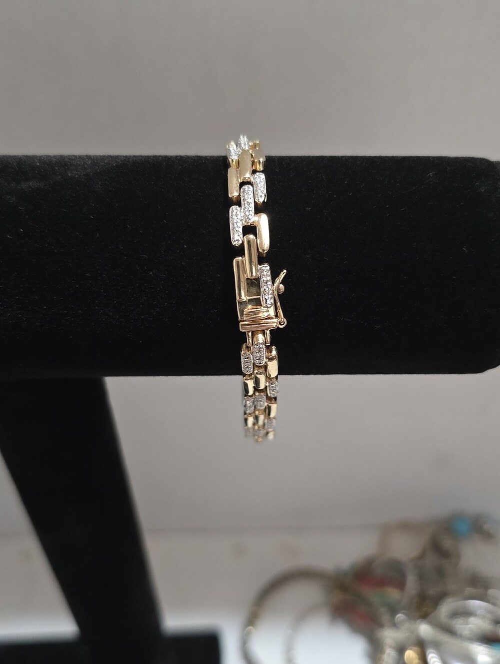 Vintage Sterling Silver Gold Vermil Two Tone Bracelet 7.25 Inch